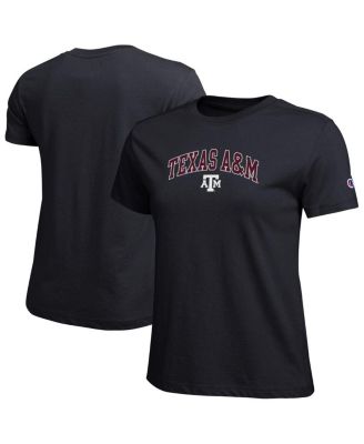 Champion - Women's Black Texas A&M Aggies Arched Over Logo T-Shirt