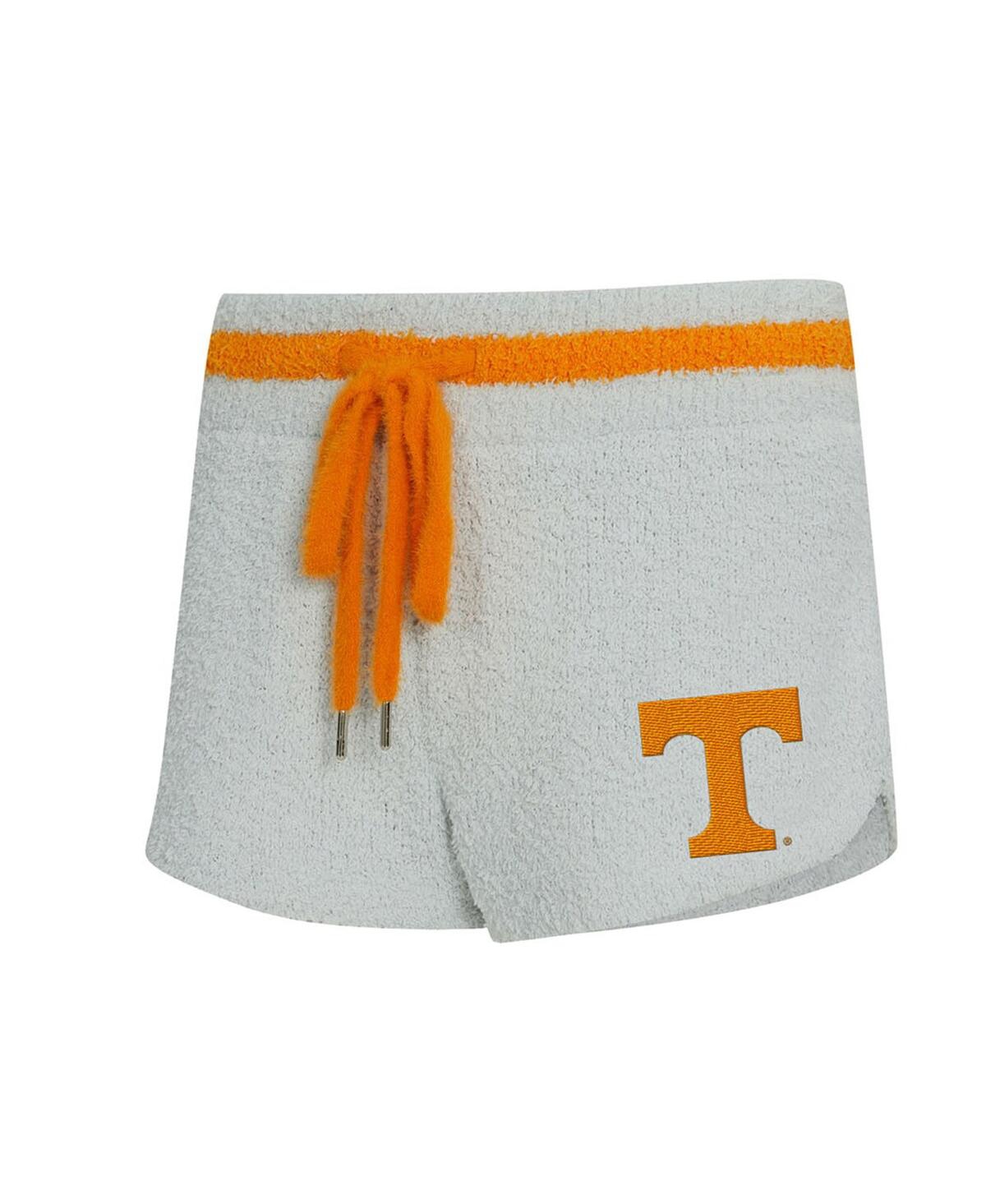 Concepts Sport Women's 2-piece Gray/tennessee Orange Tennessee Volunteers Whitley Long Sleeve Hoodie Top And Shorts In White