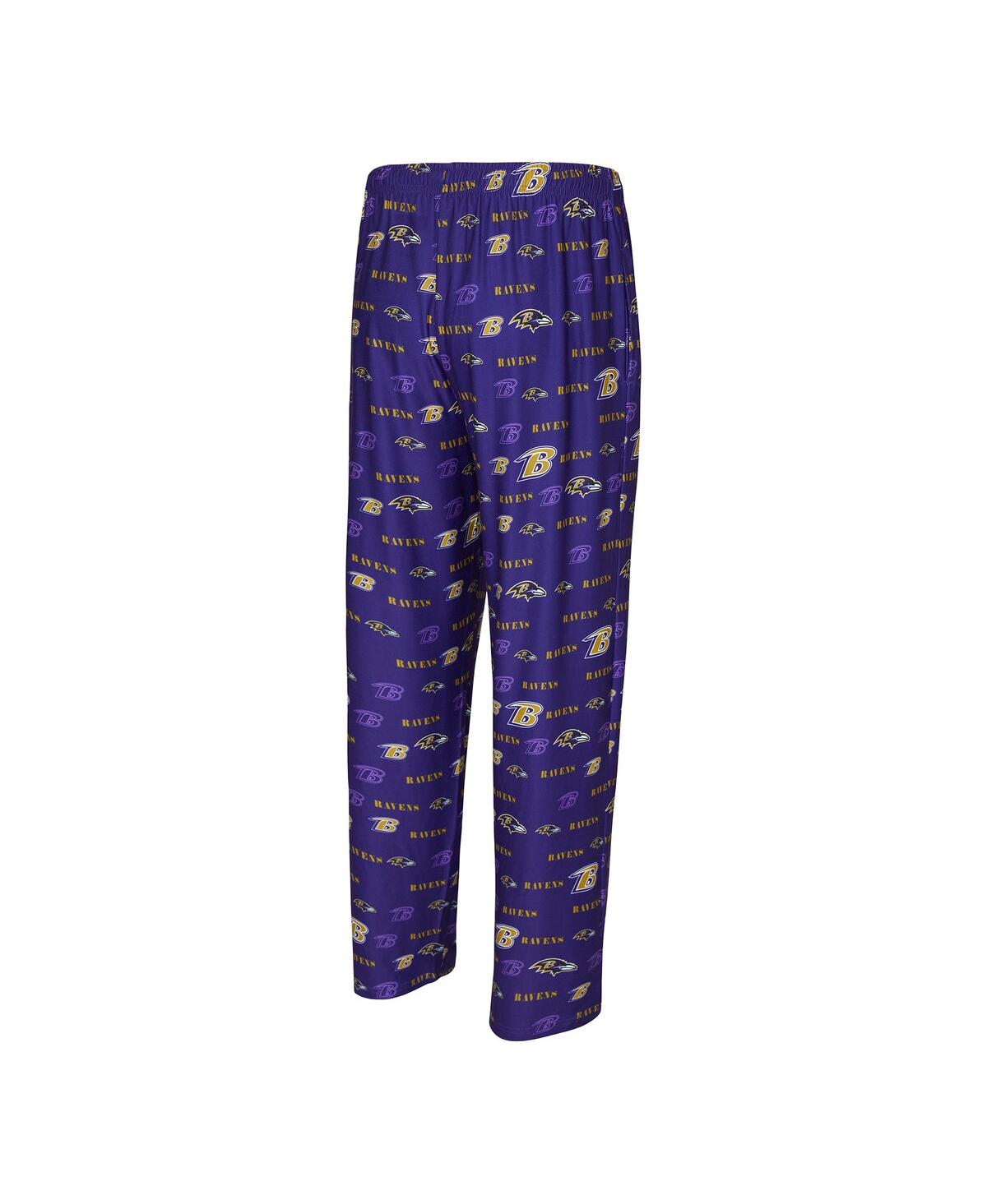 Concepts Sport Men's Purple Baltimore Ravens Mosaic All Over Print Pants In Purple