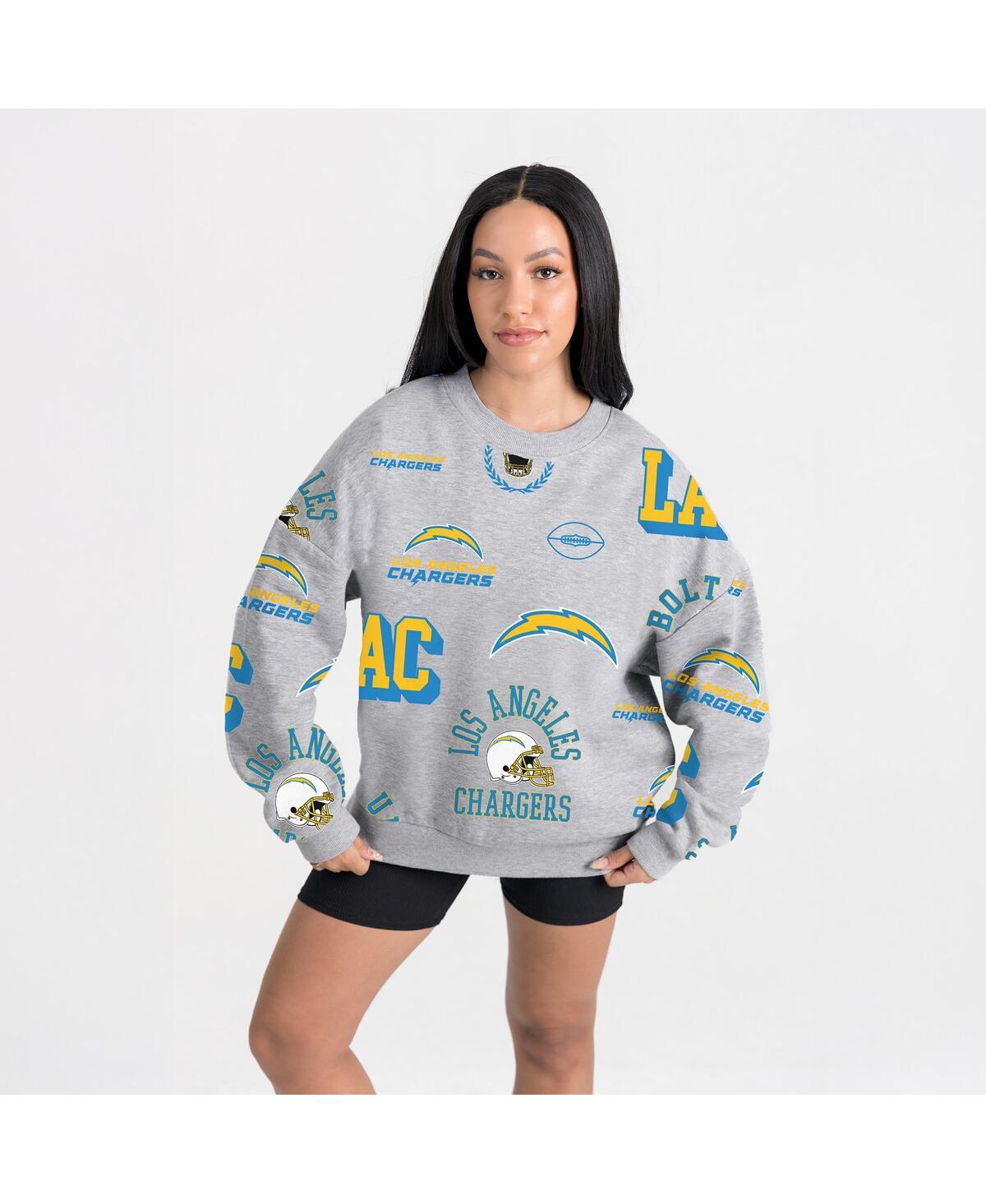 Gameday Couture Women's Heather Gray Los Angeles Chargers Always On Repeat Fleece Sweatshirt In Gray