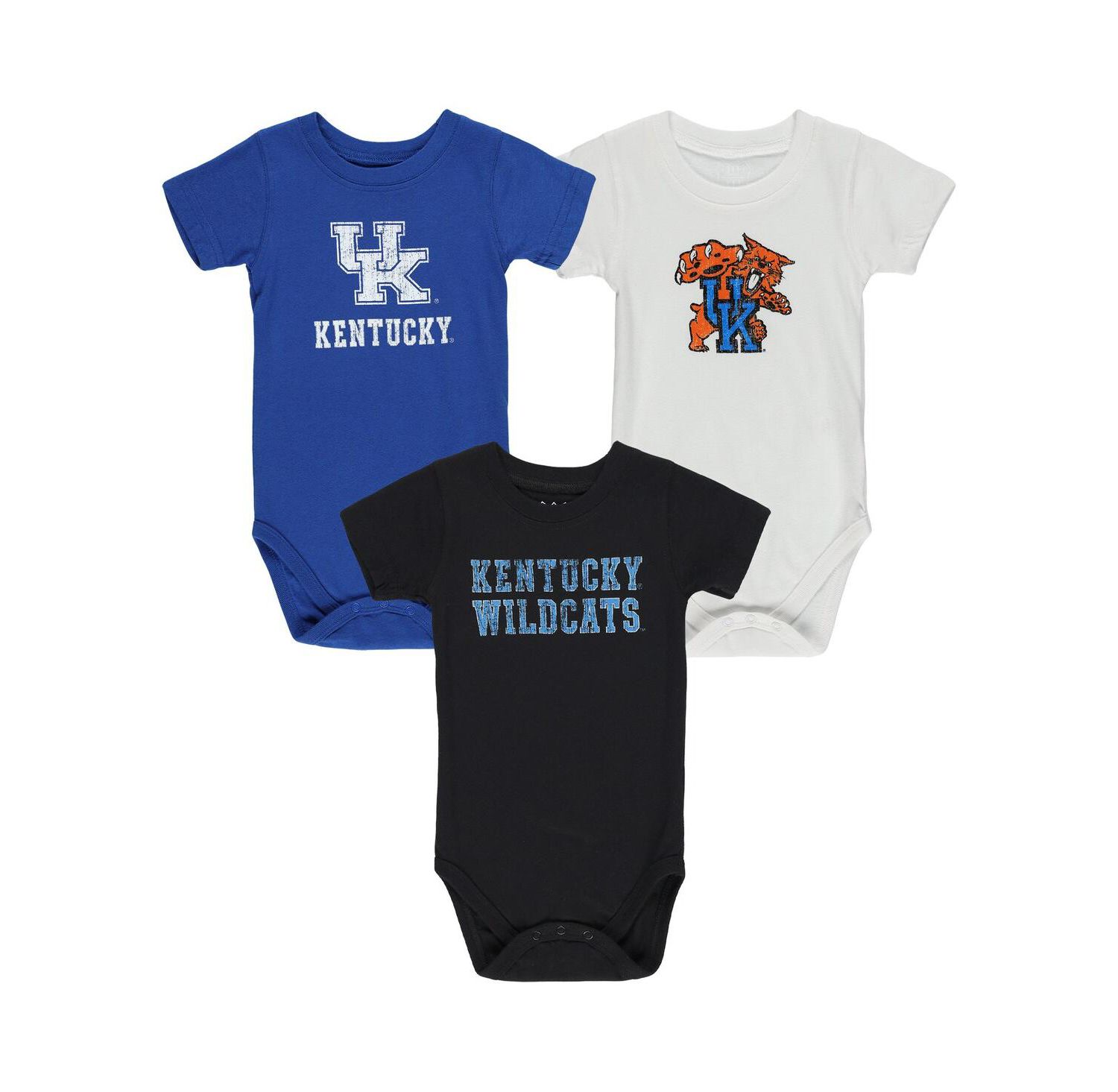 Baby Boys and Girls Kentucky Wildcats 3-Pack Bodysuit Set