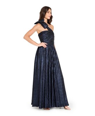 Women&#39;s One-Shoulder Crinkle Gown