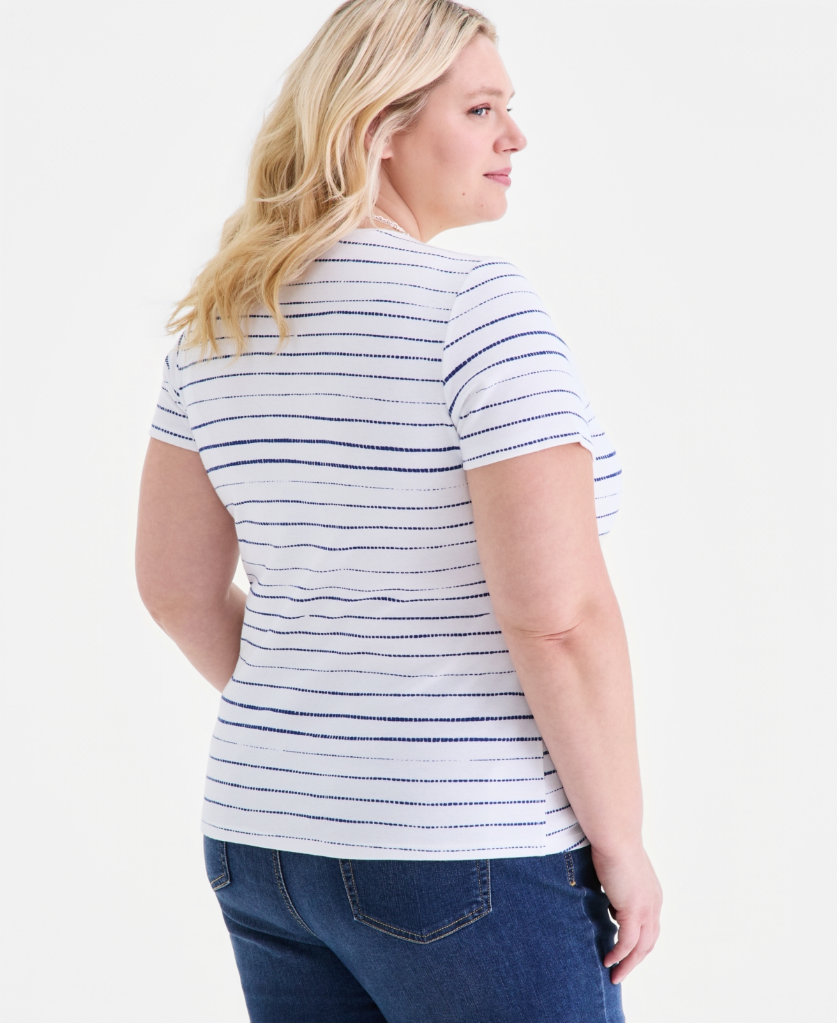 Style & Co Plus Printed Scoop-Neck Short-Sleeve T-Shirt, Macy's Exclusive