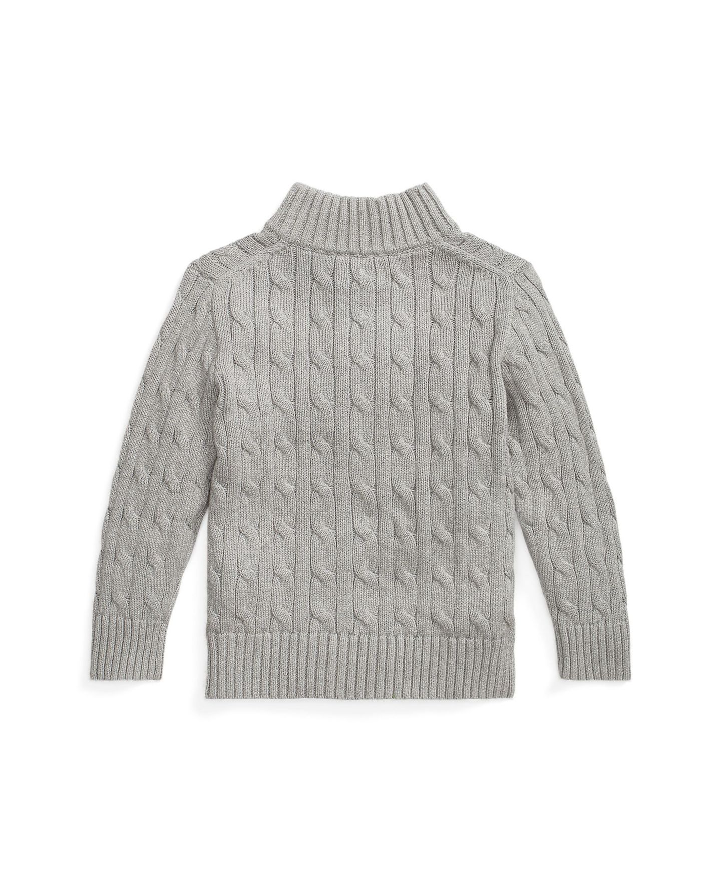 Свитер Polo Ralph Lauren Cable-Knit Cotton Quarter-Zip Sweater для мальчиков, цвет: Меланжевый — фото 4