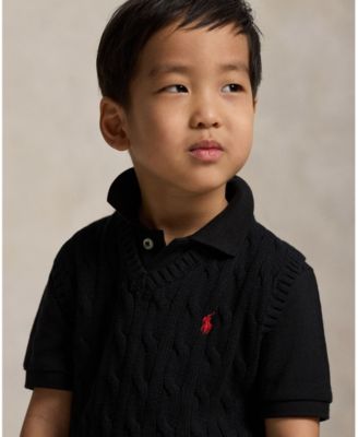 Toddler and Little Boys Cable-Knit Sweater Vest