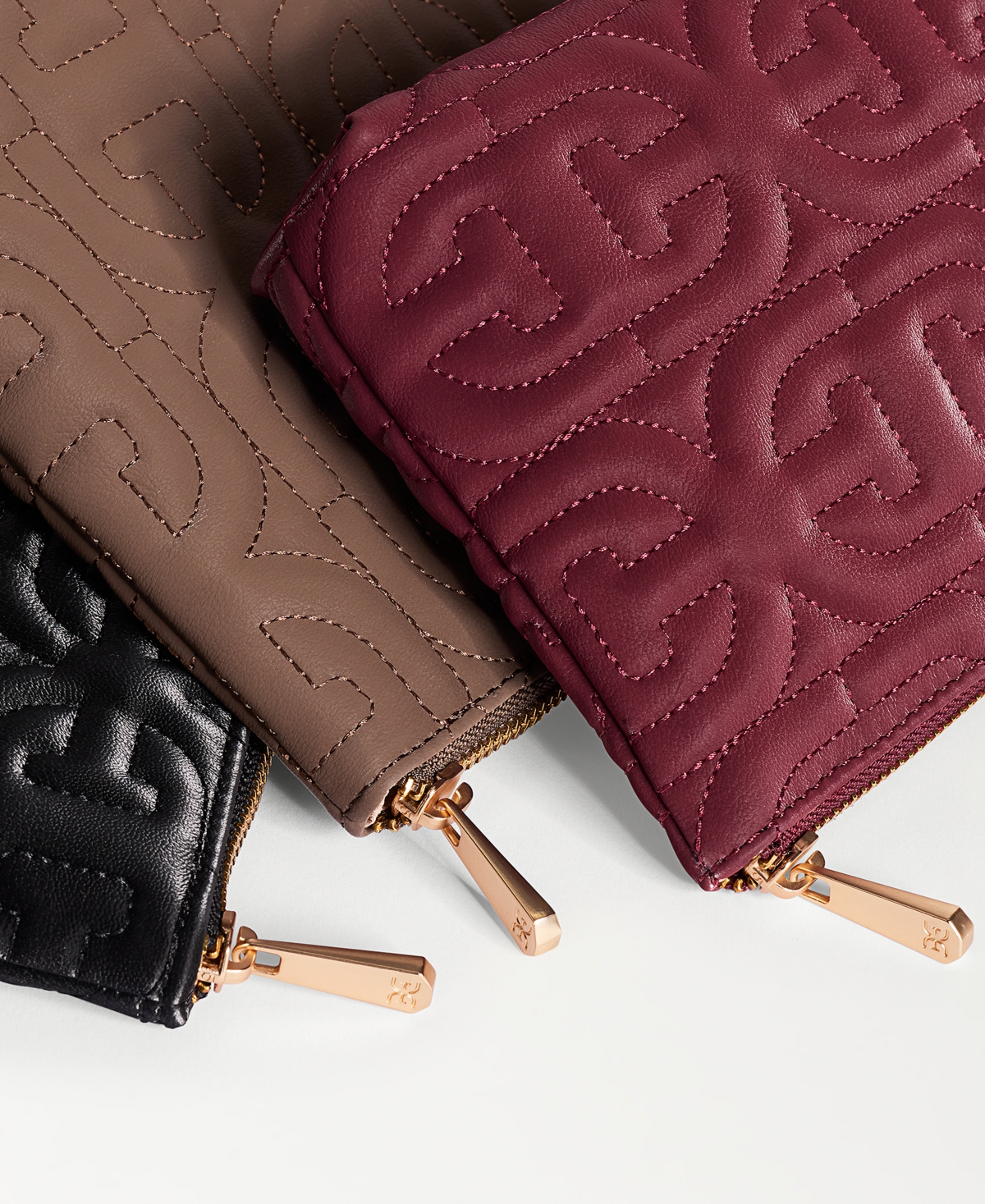 Sam Edelman 3-piece Ethyl Travel Pouch Set In Burgundy