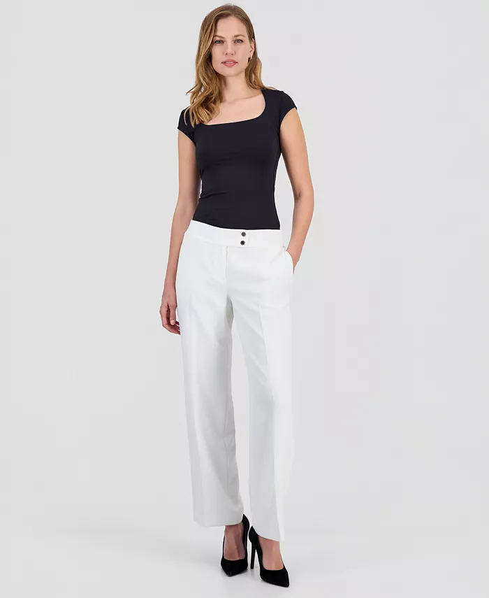 Women's High Rise Wide-Leg Pants, Regular & Petite