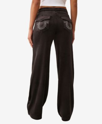 Women's Crystal Velour Straight Leg Pants