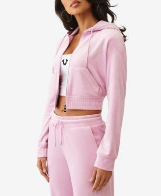 Women's Crystal Velour Zip Hoodie