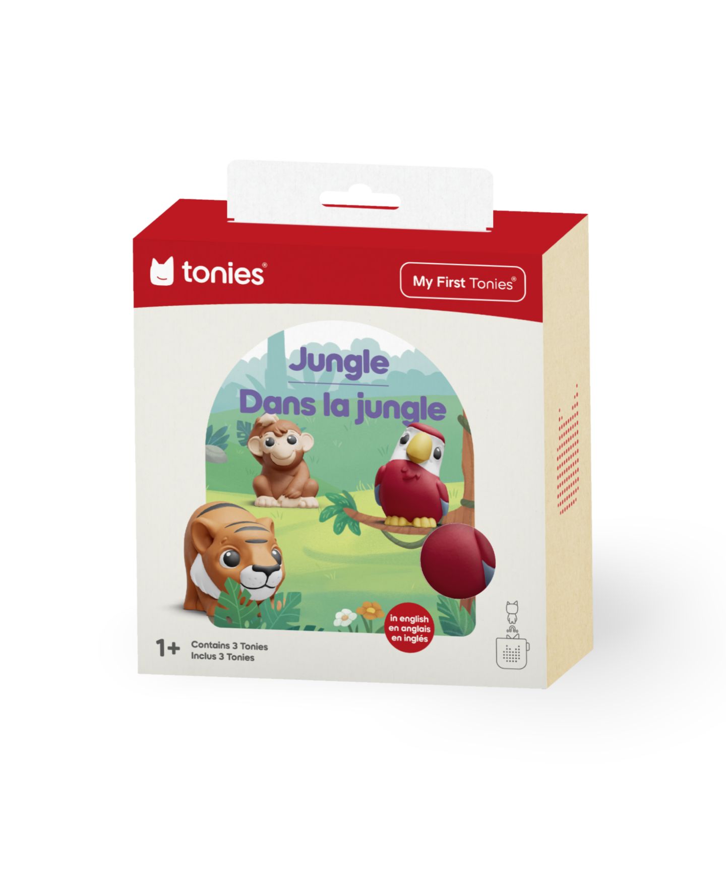 Детские игрушки My First Tonies Jungle Set Monkey, Parrot and Tiger Figurines, 3 Pack — фото 2