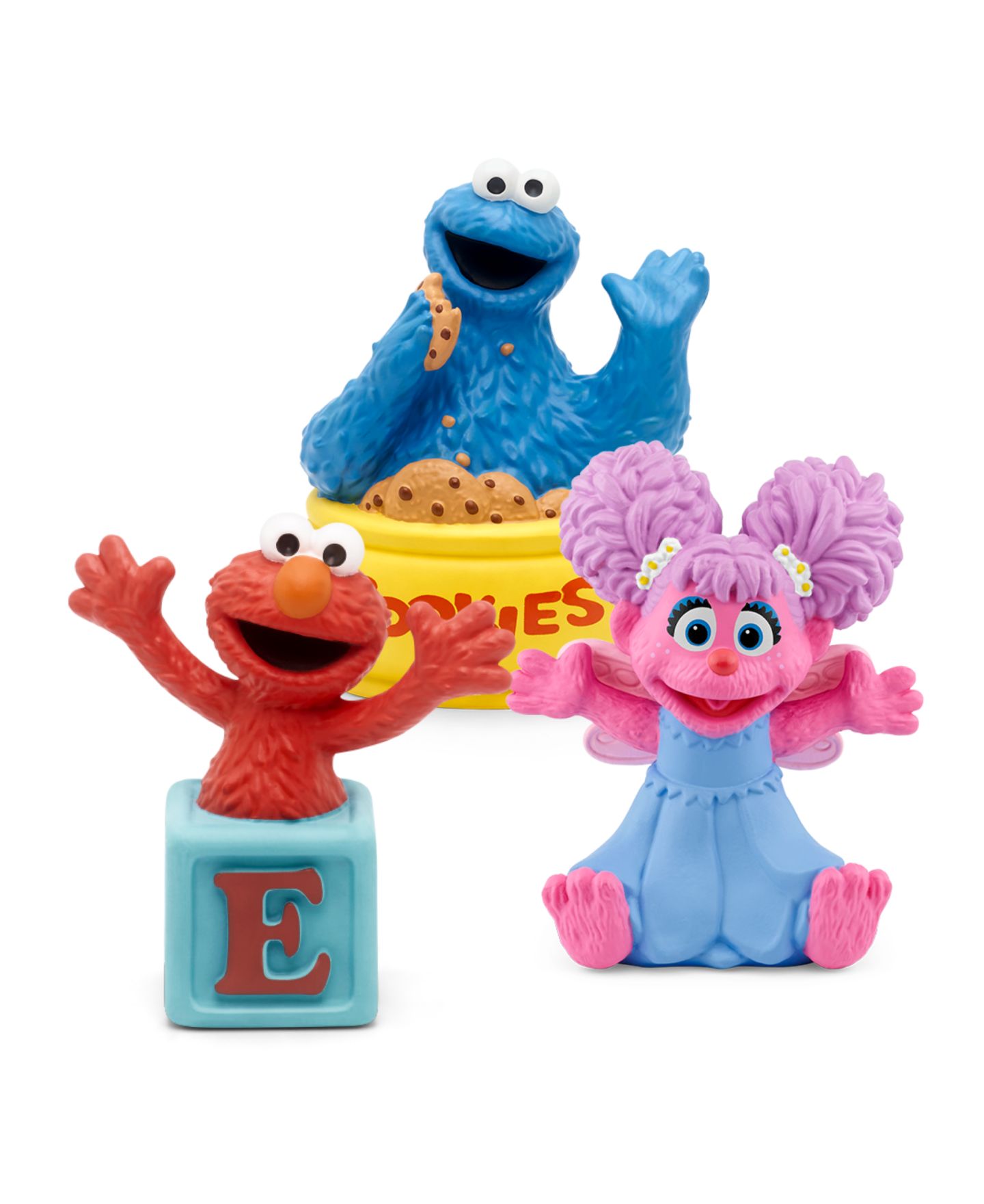 Детские фигурки Tonies Sesame Street Elmo, Cookie Monster and Abby Cadabby Figurines, 3 Pack — фото 1