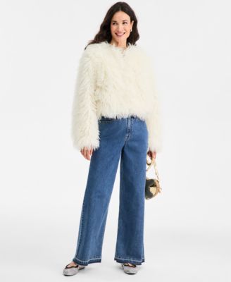 Women's Solid Faux-Fur Completer Jacket, Macy's Exclusive