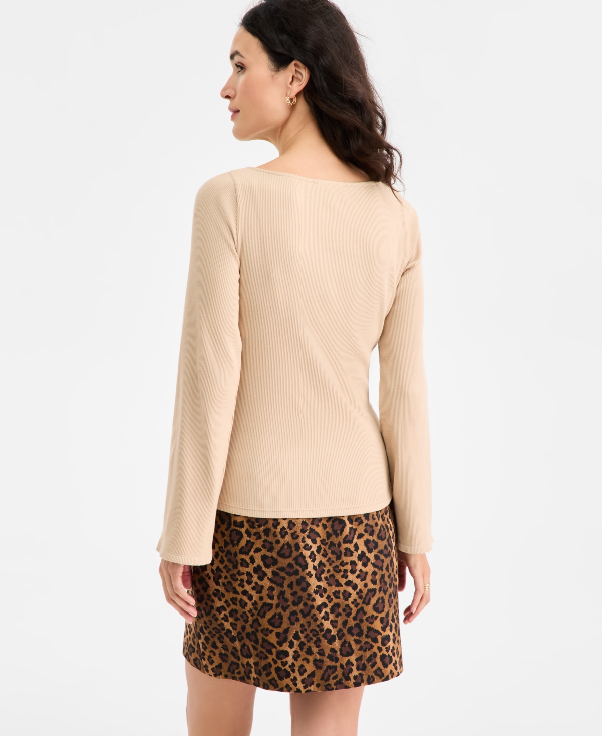 On 34th Women's Knit Boat-Neck Bell-Sleeve Top, Macy's Exclusive