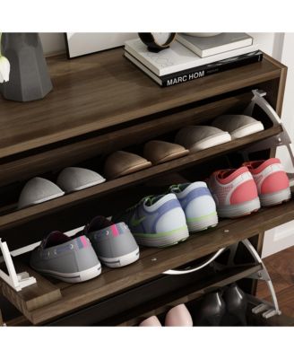 Shoe Cabinet with 2-Shutter Door, Shoe Rack