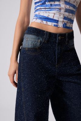 Women's Two-tone denim trousers