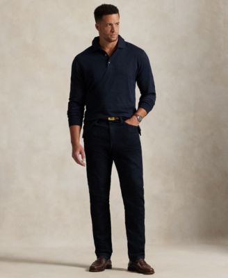 Men's Big & Tall Long-sleeved Glen Polo Shirt