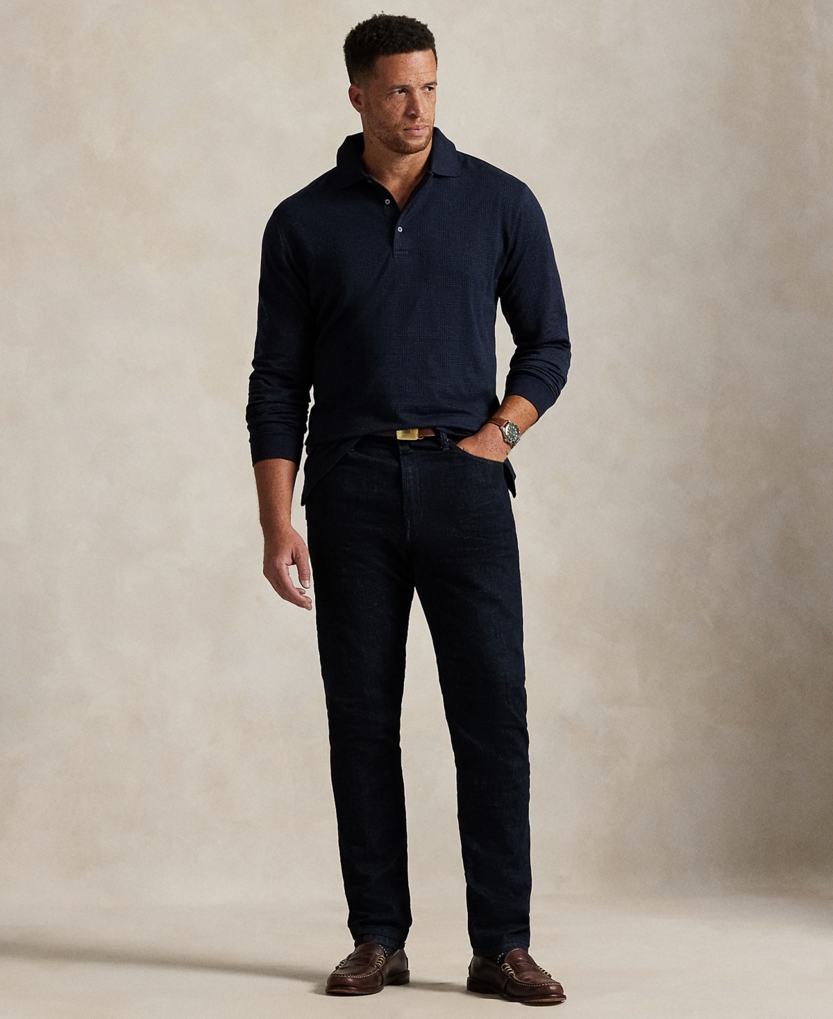 Polo Ralph Lauren Men's Big & Tall Long-sleeved Glen Shirt