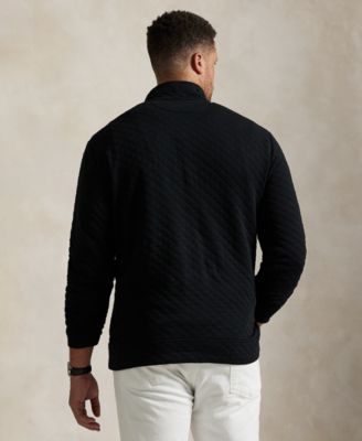 Men's B&T Long Sleeve Quilted Double-Knit Jersey Pull-On Sweater