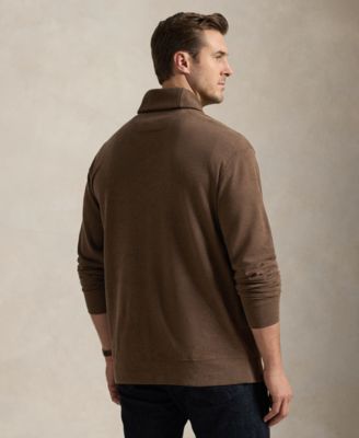 Men's Big & Tall Luxury Jersey Shawl-Collar Pullover Sweater