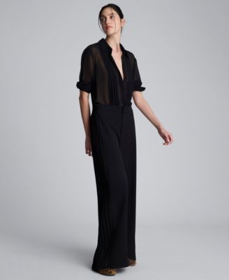 Women's Pleated Long Sleeve Top