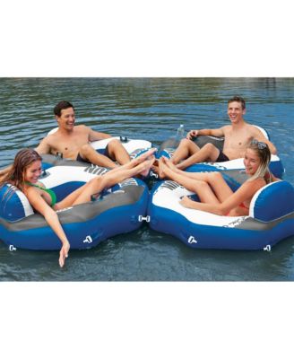 River Run Single Person Inflatable Connecting Floating Lounge Tube Chair