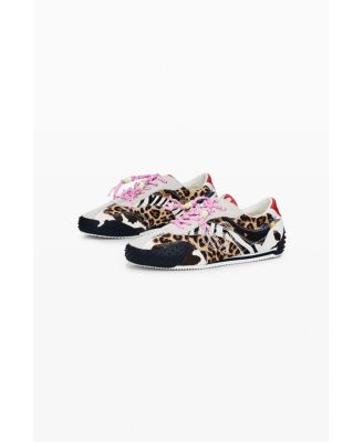Women's Patchwork animal print sneakers