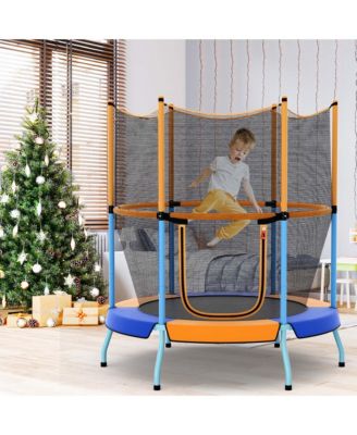 48" Toddler Trampoline for Kids with Safety Enclosure Net Heavy-duty Frame