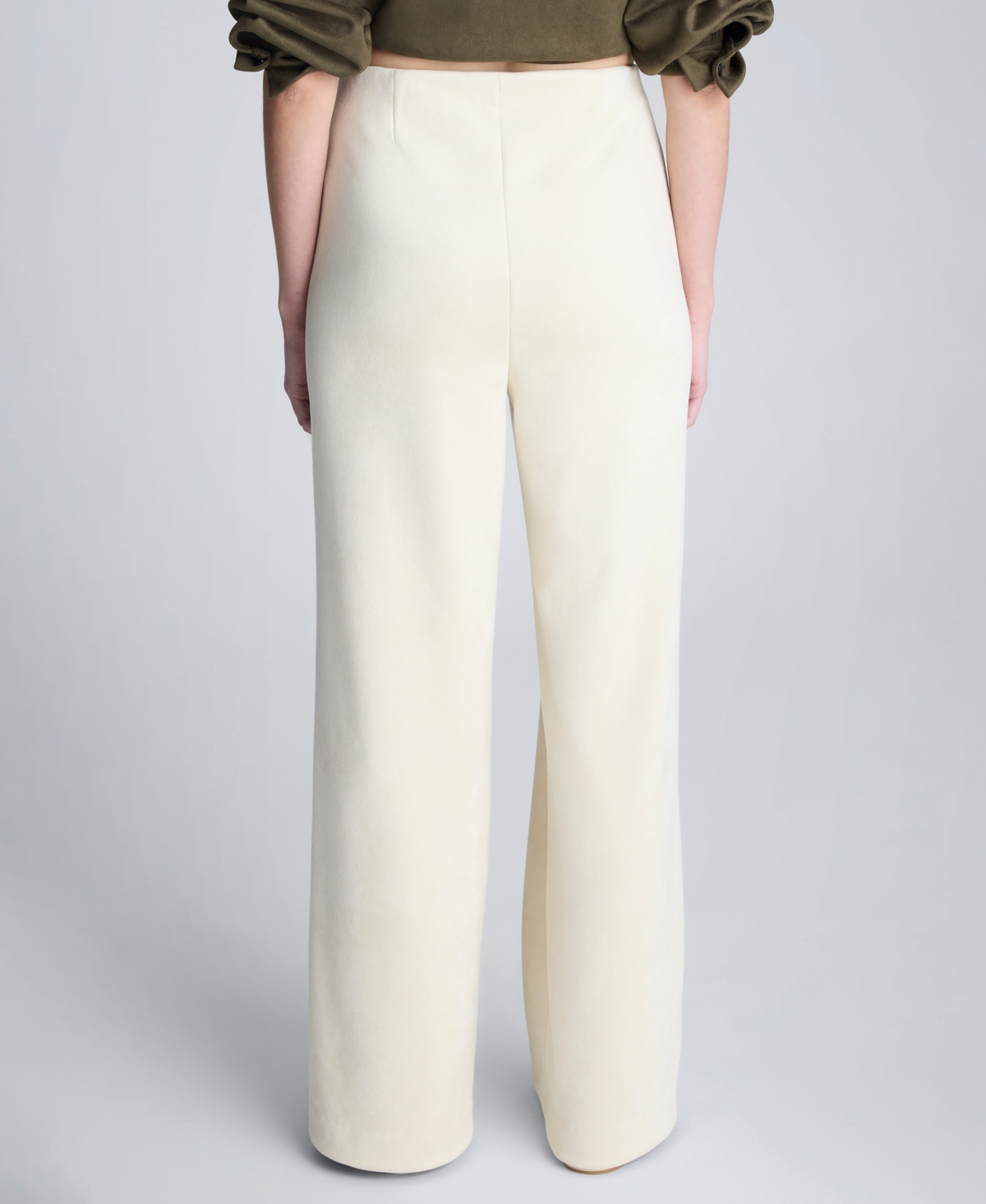 Kenneth Cole Hollywood Faux Suede Pants In White