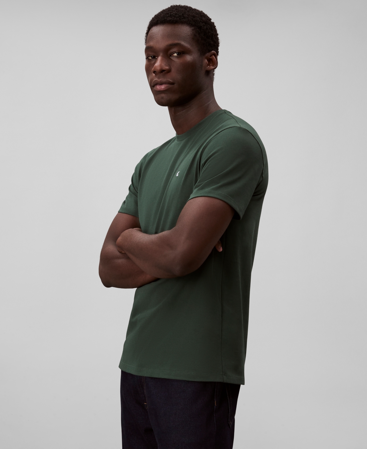 Calvin Klein Men's Solid Crewneck T-shirt In Brown