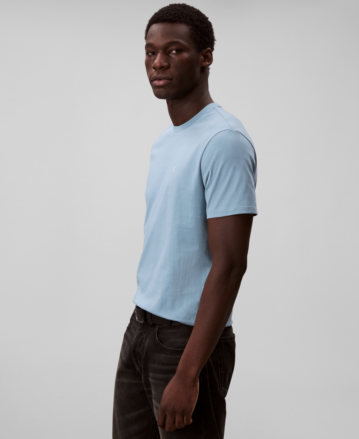 Calvin Klein Men's Solid Crewneck T-shirt In Blue