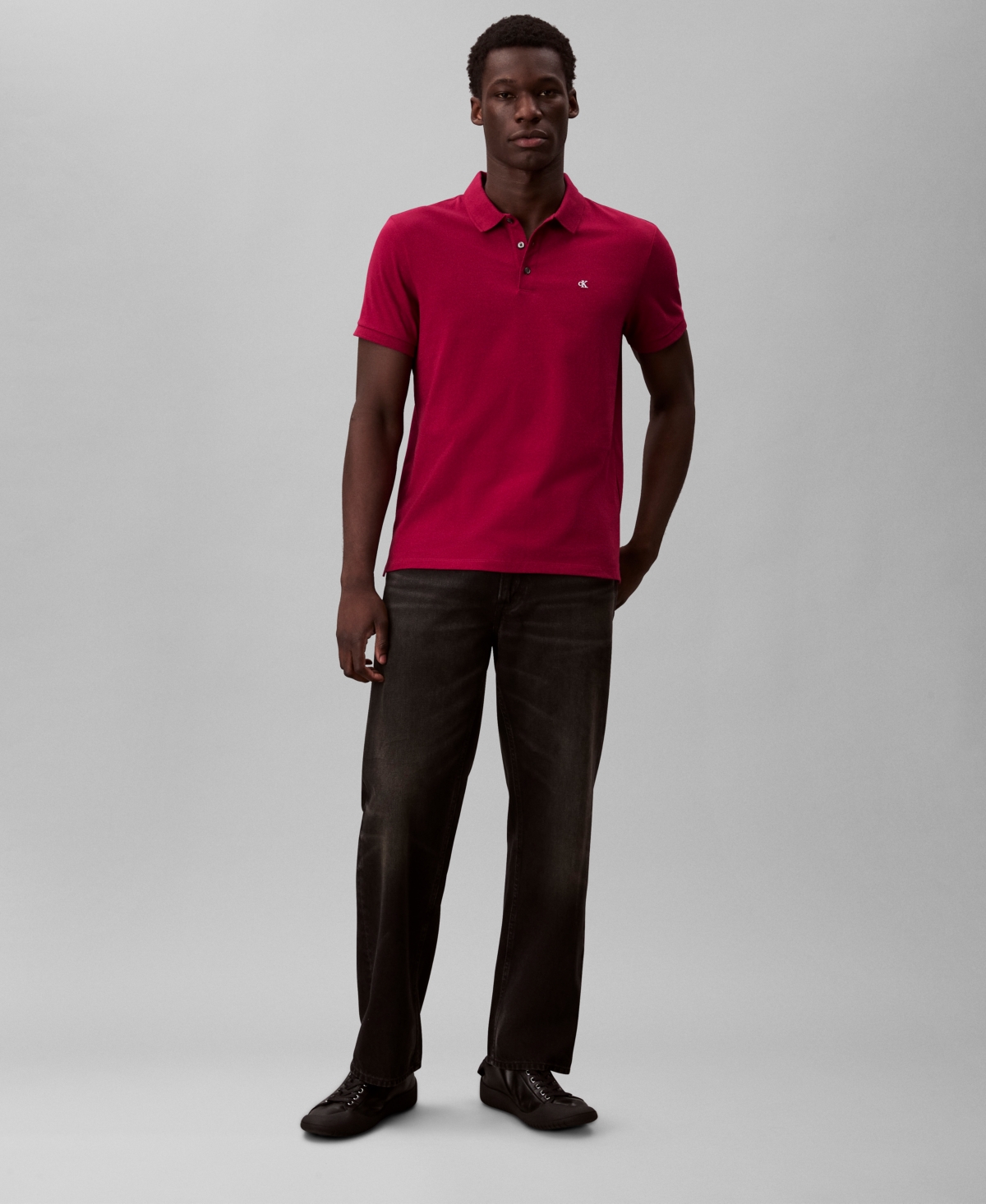 Calvin Klein Men's Short Sleeve Solid Polo Shirt
