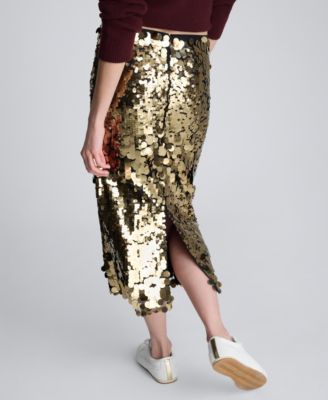 Women's Pull-On Sequin Midi Skirt