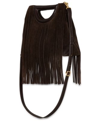 Fringe Medium Handheld Suede Crossbody Bag