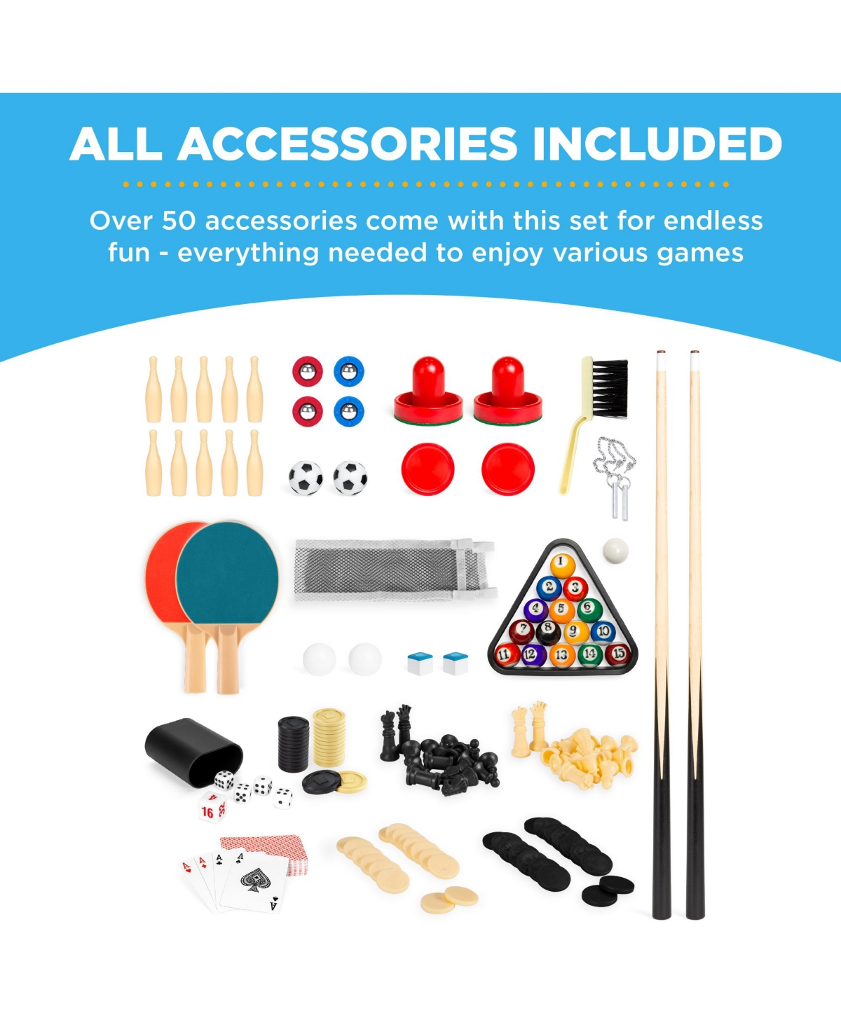 Best Choice Products 2x4ft 10-in-1 Combo Game Table Set w/ Hockey, Foosball, Pool, Shuffleboard