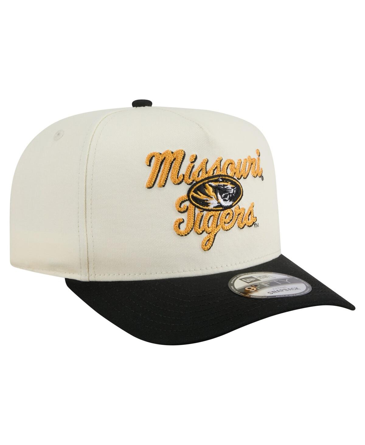 New Era Men's Cream/black Missouri Tigers Vintage Chainstitch 9fifty A-frame Snapback Hat In Neutral