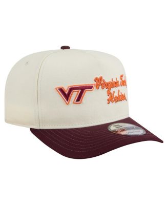 Men's Cream/Maroon Virginia Tech Hokies Vintage Chainstitch 9FIFTY A-Frame Snapback Hat
