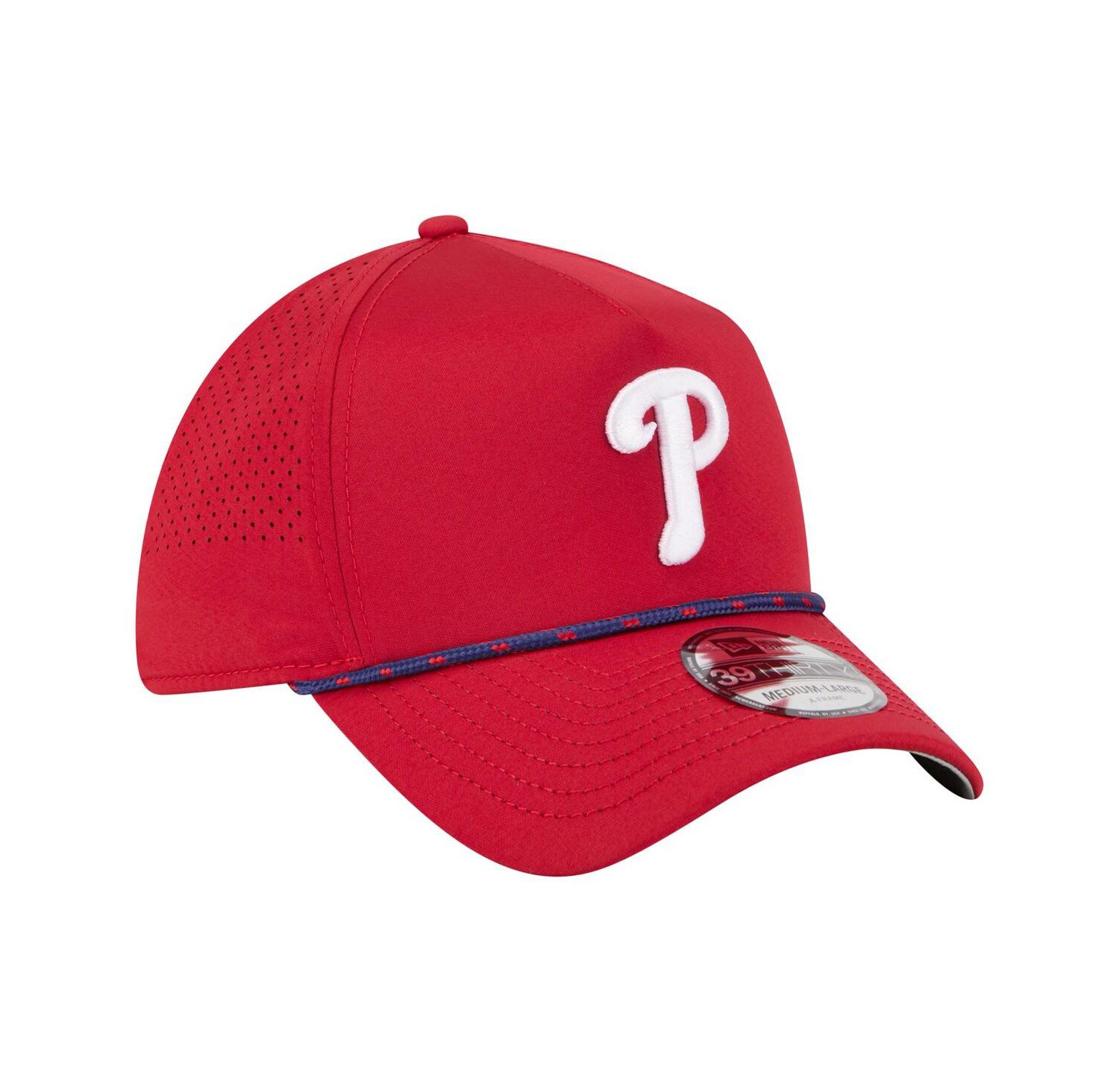 Men's Red Philadelphia Phillies 39THIRTY A-Frame Perforated Flex Hat