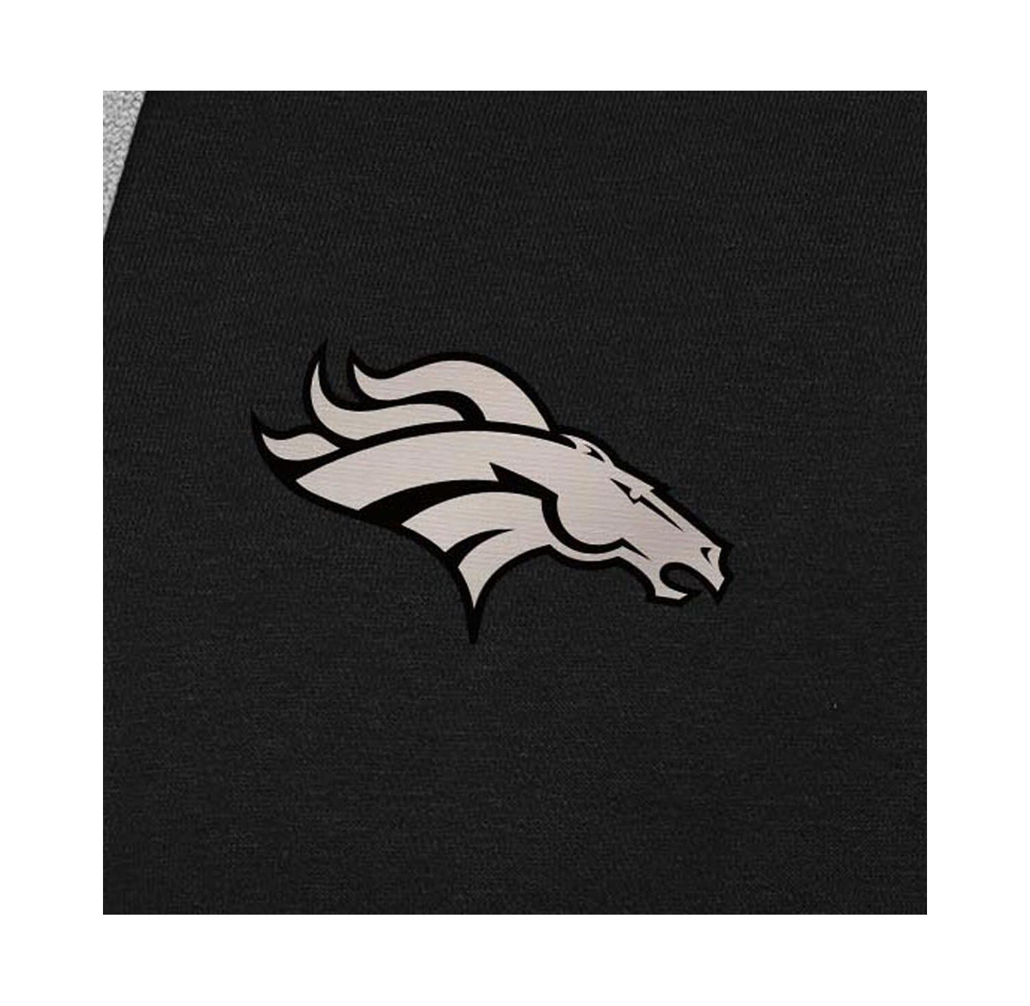 Men's Black Denver Broncos Brushed Carbon Victory Pullover Hoodie