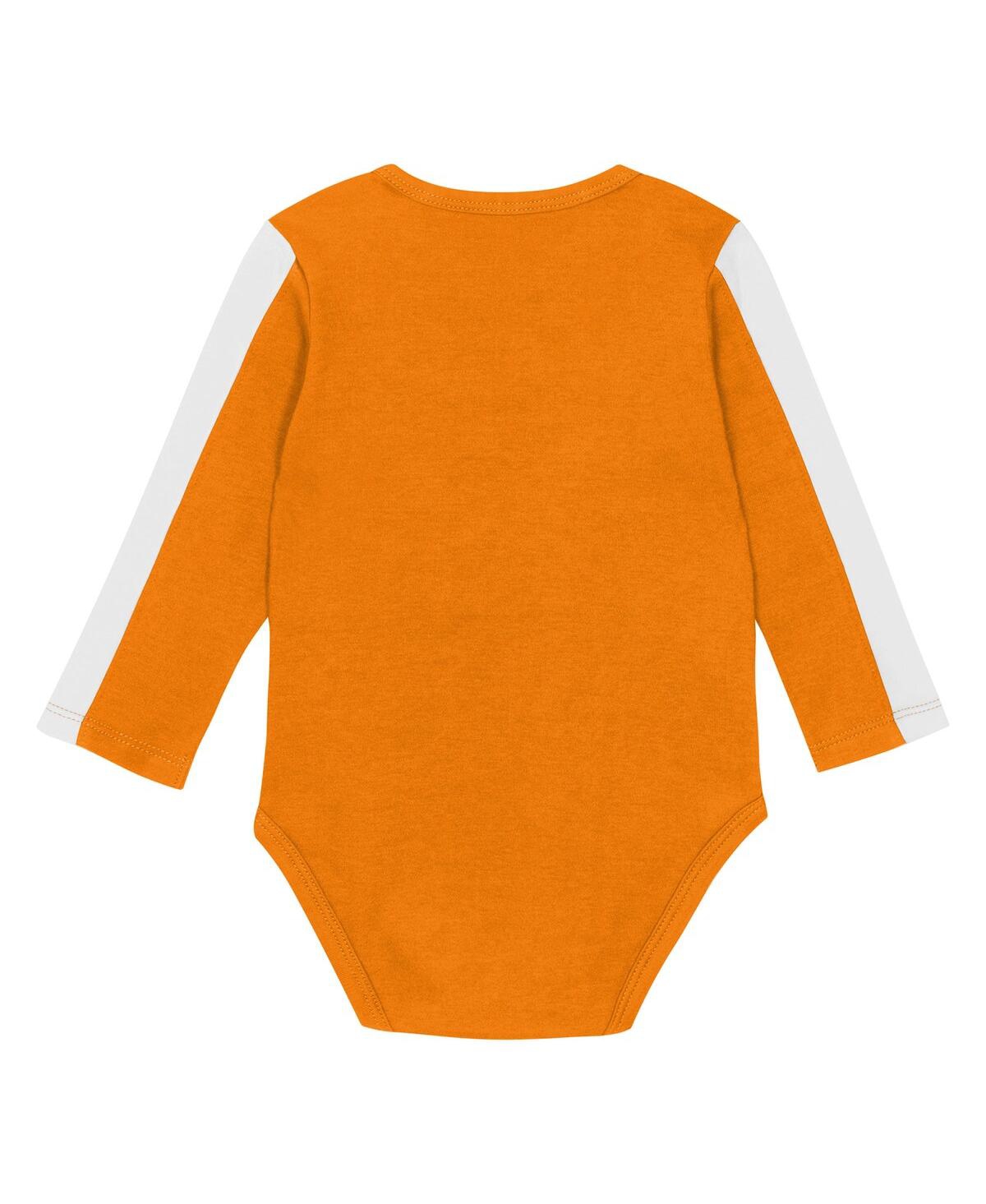 Outerstuff Baby Boys And Girls 3-piece Tennessee Orange/white Tennessee Volunteers Double Down Bodysuit And Pan In Animal Print