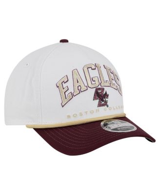 Men's White/Maroon Boston College Eagles Arch Two-Tone Rope 9FORTY A-Frame M-Crown Adjustable Hat