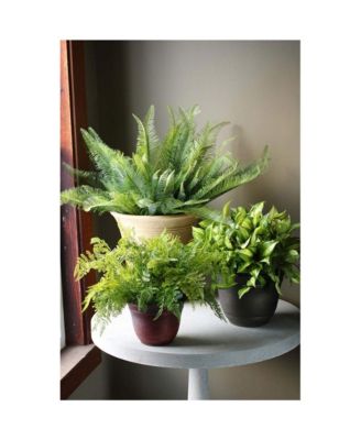 HC Companies 13-Inch Wide Sierra Planter Round Plastic Planter