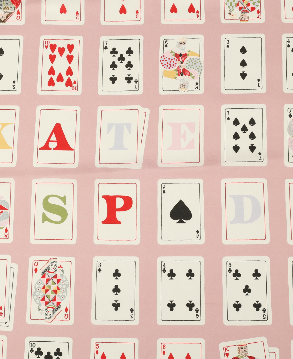 Kate Spade Playing Cards Silk Square Scarf In Red