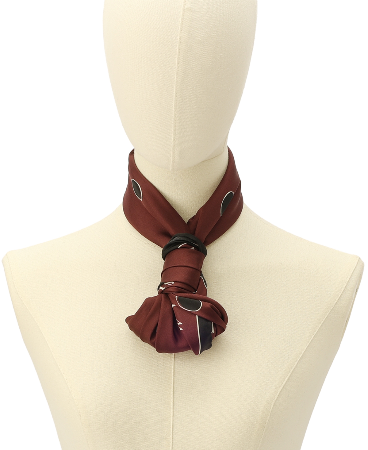 Kate Spade Downtown Dot Silk Square Scarf In Brown