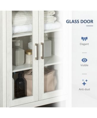 Wall-Mounted Bathroom Cabinet with Waterproof Coating and Storage Shelves