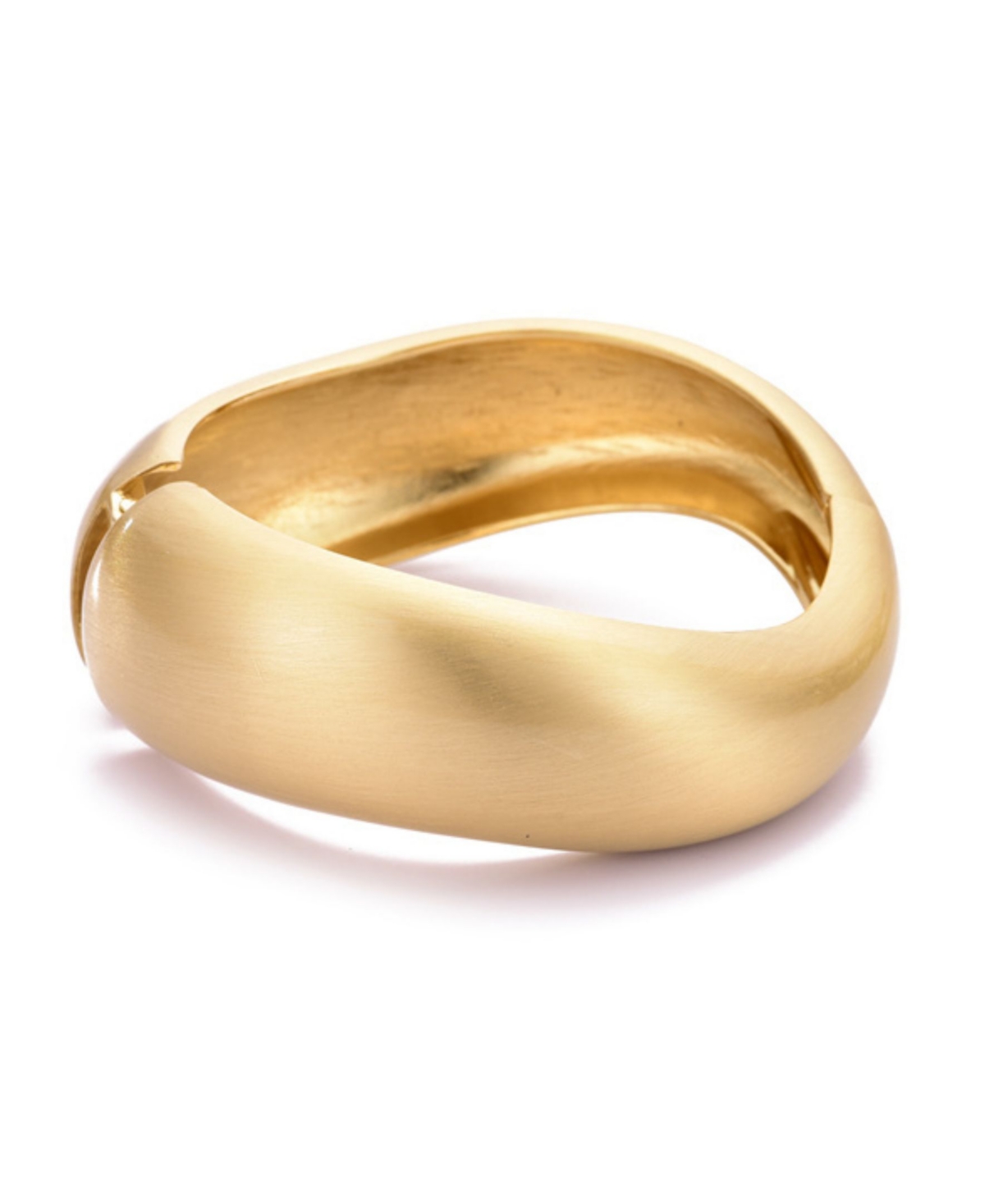 Adornia Plated Organic Chunky Bangle Bracelet In Gold
