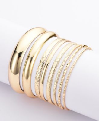 Gold 8-Bangle Set