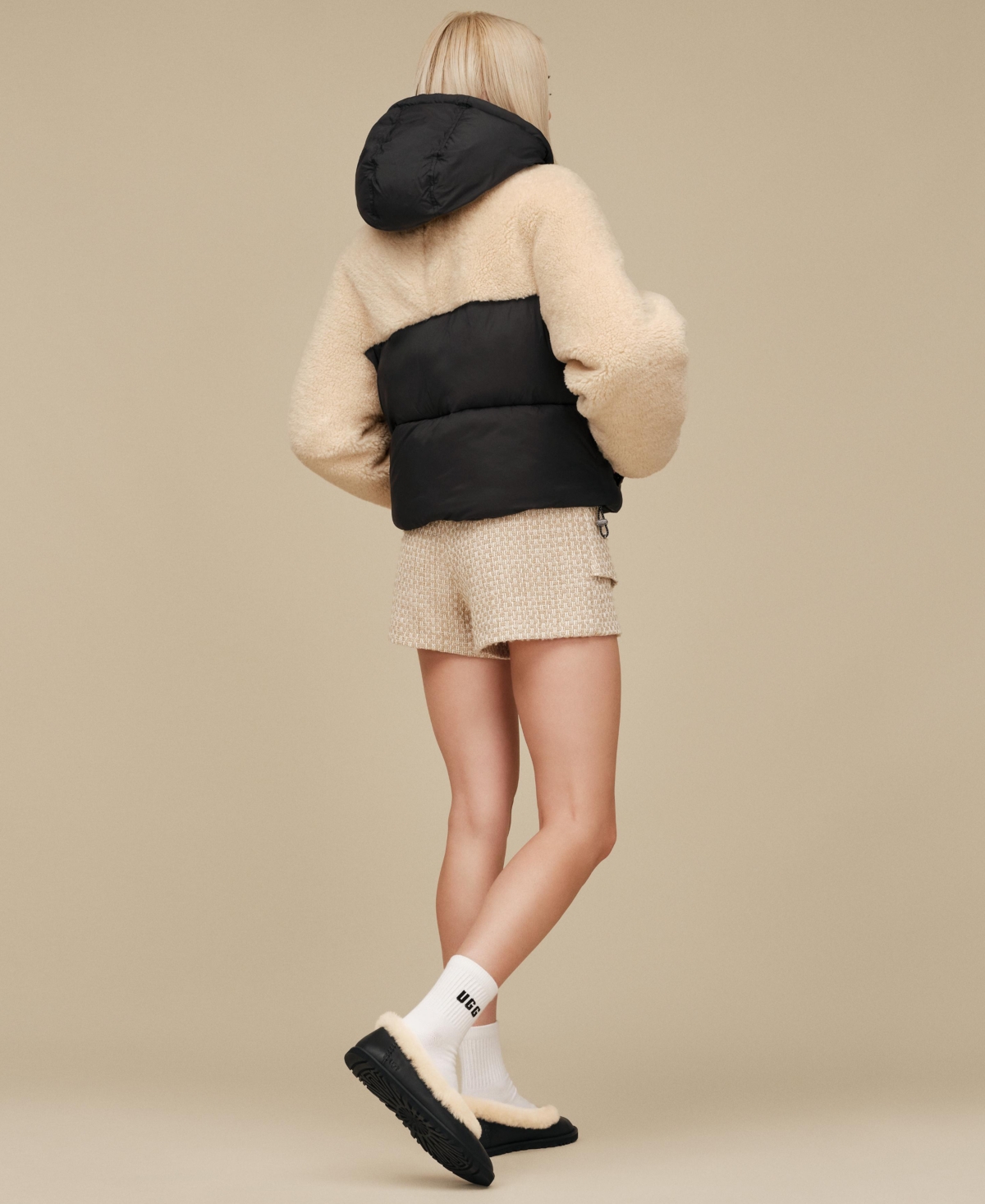 Ugg Women's Mykah Braid Trim Raglan Sleeve Puffer Jacket In Neutral