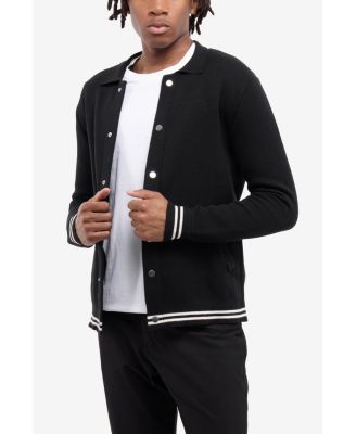 Men's Long Sleeve Sweater And Full Buttoned With Rib