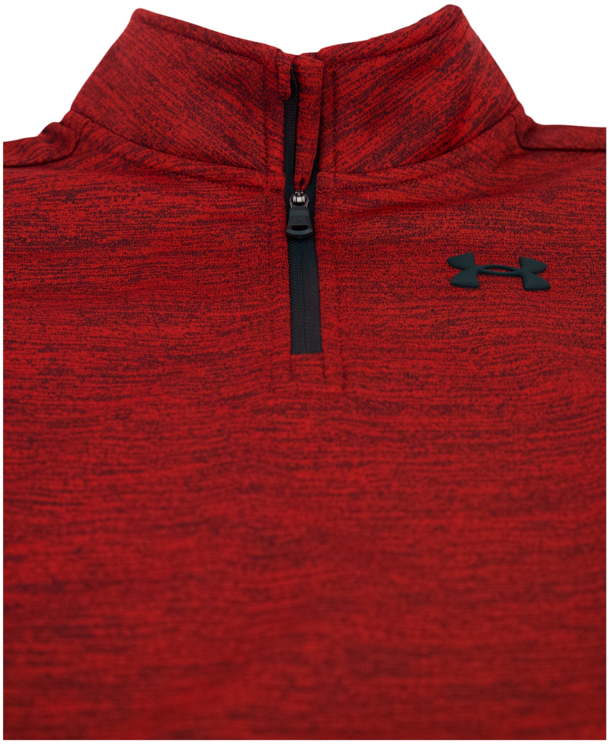 Under Armour Boys 2t-7 Quarter-zip Long Sleeve Sweatshirt In Red