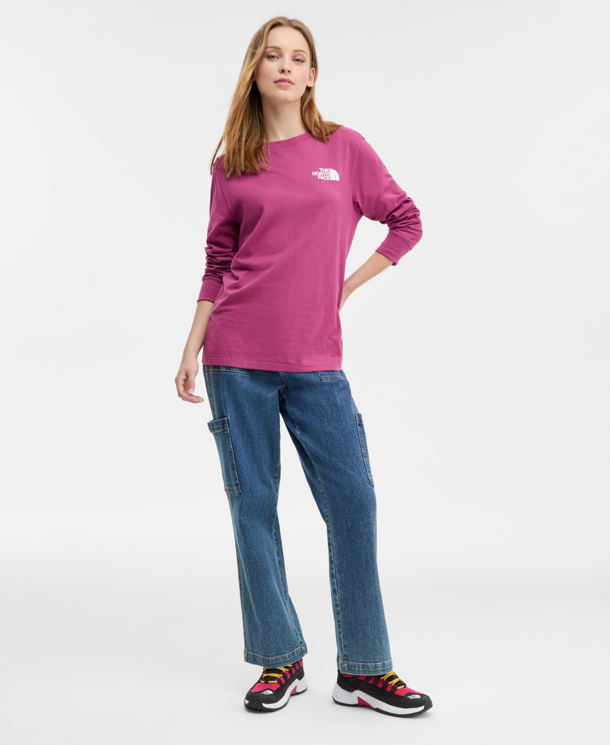The North Face Women's Evolution Throwback Cotton Top In Purple